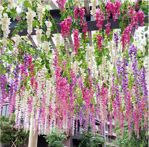 Decorazione di cerimonia nuziale Della Fabbrica 12PCS Per Sacchetto Romantico Bella Violet Attaccatura di Parete Artificiale Wisteria <span class=keywords><strong>Fiore</strong></span> - Product Image 1