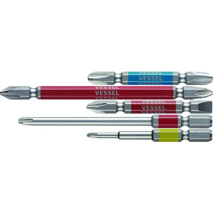 Puntas Magnéticas para Destornillador VESSEL, Juego de 5 Piezas, Doble/Simple Cabeza, Compatibles con Impacto de 18V, Portátiles, Hechas en Japón, Resistentes - Product Image 1