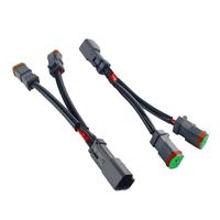 Adaptor Konektor Splitter Kabel Y-Shape Dual Output Deutsch DT DTP 2 Pin untuk Perakitan Kabel Elektronik Otomotif