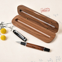 Stylo à bille en bois étui de présentation stylo unique stylos à bille en bois de noyer boîte-cadeau ensemble de stylos Signature pour l'école de bureau