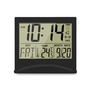 Sıcak satış katlanabilir LCD çalar saat erteleme modu ile Minimalist dijital takvim ve sıcaklık ve zamanlayıcı elektronik hareketi - Product Image 3