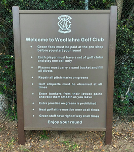 Panneau d'accueil personnalisé pour club de golf, format grand format 120x160cm, affichage de marque sur poteau - Product Image 3