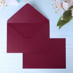 Tùy Chỉnh Tái Chế Burgundy Giấy Phong Bì Phong Bì Đỏ Phong Bì Đám Cưới - Product Image 3