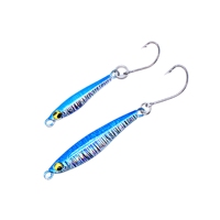 AOCLU Jig en métal plombé 6g, hameçon simple, action coulante, revêtement UV résistant - Leurre de jigging pour la pêche en eau douce et en eau salée (lac, ruisseau)