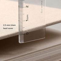 Carnet de croquis rétro en lin uni, couverture en lin, 160 g/m², épais, rechargeable, à feuilles mobiles