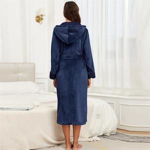 Пижама для вечеринки, трендовая одежда для сна для женщин, 2025 длинный халат с капюшоном - Product Image 3