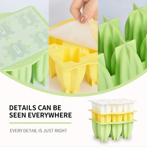 Molde Espiral de Silicone de Grau Alimentício para Picolé, 6 Cavidades, Faça Você Mesmo, para Frutas, Iogurte, Sorvete, com Tampa - Product Image 6
