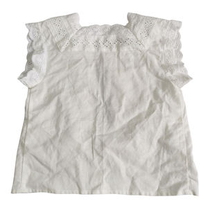 Camicette con collo a volant in pizzo stile coreano top <span class=keywords><strong>maglia</strong></span> a collo alto con spalle scoperte da principessa bambina T-Shirt con fiore in pizzo - Product Image 2