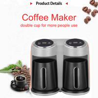 Mesin kopi, ketel ganda, pembuat kopi elektrik, panci kaca borosilikat