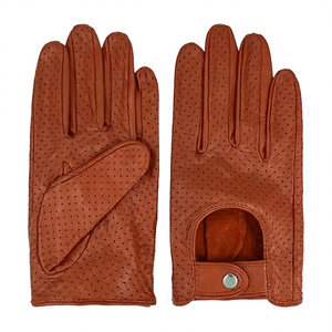 Guantes de Motociclismo KEVEN IMPEX KI-506 de Cuero Perforado, Medios Dedos, Transpirables, Antideslizantes, con Detección Táctil - Product Image 4
