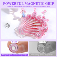 Support professionnel pour embouts d'ongles en plastique, série Aurora Laser, transparent glacé, longue bande, pour la pratique et la présentation, formation en manucure