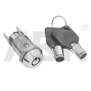 Hot Selling Plug Schalter elektrische Schubladen schloss 2-poliger Flachstecker Zylinders chl üssel schalter Nocken schloss