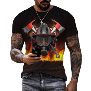 Nueva Camiseta con Estampado 3D de Bombero Americano para <span class=keywords><strong>Hombre</strong></span>, Moda de Verano, <span class=keywords><strong>Talla</strong></span> <span class=keywords><strong>Grande</strong></span>, Estampado Completo, Camiseta para <span class=keywords><strong>Hombre</strong></span> - Product Image 2