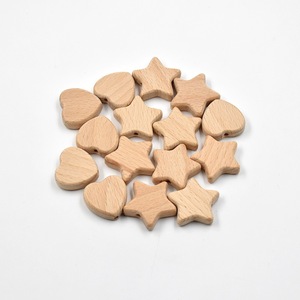<span class=keywords><strong>Perles</strong></span> en <span class=keywords><strong>bois</strong></span> de hêtre en forme de cœur et d'étoile à cinq branches, clips de sucette, bâtonnets de dentition, accessoires DIY, <span class=keywords><strong>perles</strong></span> à trou rond - Vente en gros usine - Product Image 5