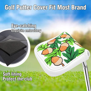 Factory Price Embroidery Pinecone Golf Mallet <b>Putter</b> Headcover Golf Club <b>Covers</b> Magnetic Golf Mallet <b>Putter</b> <b>Head</b> <b>Cover</b> - Product Image 4