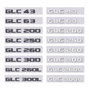 Autocollant de transfert numérique de logo <span class=keywords><strong>Mercedes</strong></span> Benz pour l'arrière des véhicules GLC300L, GLC260L, GLC63S, lettrage modifié, déplacement numérique, qualité C - Product Image 1