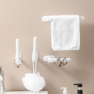 Multifunctional Durable Self Adhesive <b>Wall</b> Mount Hanger Hooks L-shaped Telescopic Hooks for Bathroom Door Kitchen <b>Storage</b> - Product Image 1