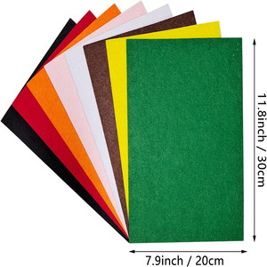 Jtnohx 2mm dày cứng cảm thấy tấm vải cho Thủ công mỹ nghệ đồ chơi trang trí nhà với 8pcs gói với nhà máy BSCI Kiểm Toán - Product Image 2