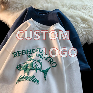 High Quality 100% Cotton Woven Breathable Cropped Boxy Heavyweight Oversized Custom for 250 Gsm Blank Men T <b>Shirt</b> - Product Image 6