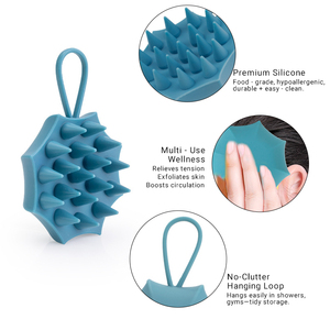 <span class=keywords><strong>Brosse</strong></span> à shampooing en silicone de haute qualité avec <span class=keywords><strong>boucle</strong></span> de suspension sans désordre, logo personnalisé, <span class=keywords><strong>brosse</strong></span> de massage pour laver les cheveux - Product Image 4