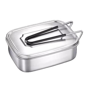 Boîte à lunch rectangulaire en acier inoxydable avec couvercle pour les employés de bureau et les étudiants - Product Image 5