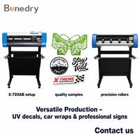 Traceur de découpe de vinyle à contour automatique X-720AB 720mm 28 pouces avec caméra CCD, compatible Signmaster, pour autocollants, décalcomanies et impression UV