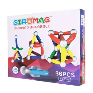 CPC Certificate Magnetic Baby Game magnetic blocks Diy STEM educational toys magnetic bar and balls smart max building set