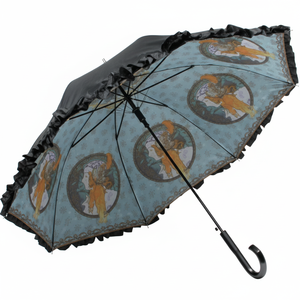 AU-02613 artistico volant Jump ombrello pioggia & Sun Mucha "bronzo e rose" - Product Image 1