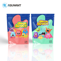Sac de pochette de dessin animé avec logo personnalisé sac d'emballage alimentaire en plastique d'anime à fermeture éclair dessin animé 3.5g sac debout en mylar