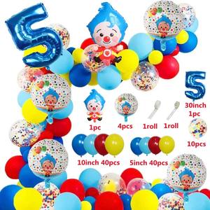 Kit de Guirnalda de Arco de <span class=keywords><strong>Payaso</strong></span> <span class=keywords><strong>Plim</strong></span> de 98 Piezas, Globos de Número de Papel de Aluminio, Globos de Látex, Decoraciones para Fiestas de Cumpleaños, Juguetes para Niños, Baby Shower - Product Image 6