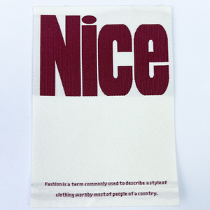 Nhãn dệt Polyester mật độ cao tùy chỉnh cho hàng may mặc Nhãn quần áo thêu vuông với thiết kế kết cấu - Product Image 3