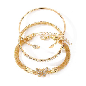 Hợp Kim 3-Mảnh Cho Thời Trang Bangles Kim Cương Pha Lê Đào Trái Tim Mở Quyến Rũ <span class=keywords><strong>Bangle</strong></span> Vòng Đeo Tay Thiết Lập Vòng Đeo Tay Trái Tim Cho Phụ Nữ Đồ Trang Sức - Product Image 5