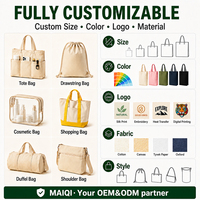 Sac fourre-tout en toile en gros avec soufflet large, réutilisable, avec poignée en sangle personnalisée pour l'emballage de marque