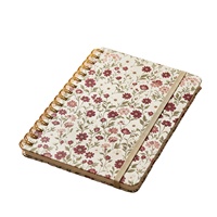 Carnet à spirale à reliure florale, carton blanc A5 épaissi de haute qualité, impression UV personnalisée, vente en gros, cadeau d'affaires