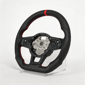 Volant de course personnalisé Dhsmt Golf MK7 R GLI en fibre de carbone véritable, sport, 30 mm, 3 branches, 2015-2021, Sichuan - Product Image 2