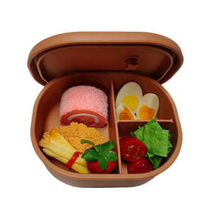 Boîte à bento en silicone réutilisable, étanche, à 3 compartiments, pour la préparation et le stockage des repas, avec design chauffable pour la maison - Product Image 1