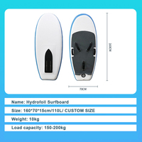 Planche de surf hydrofoil gonflable OEM certifiée BSCI, en matériau Dropstitch+PVC+EVA, pour lacs et rivières