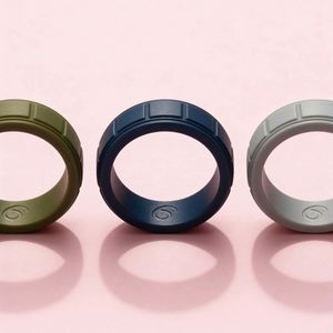 Nhẫn cưới silicon nam, thoáng khí, thiết kế rãnh bên trong, cạnh bậc thang, nhẫn cưới silicon dành cho nam - Product Image 1
