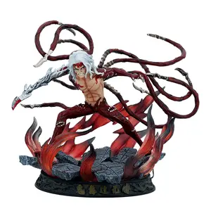 35Cm-14 ''Anime Jepang Gambar Demon Slayer GK Kibutsuji Muzan Action Figure dengan Cahaya untuk Dekorasi