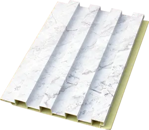 Xiaodan Factory WPC Coating Laminated Interior Decoration Integrated WPC Boards Indoor Fluted Wall Panels