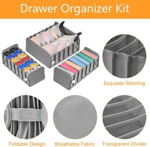 ตู้ลิ้นชักพับเก็บได้สำหรับห้องนั่งเล่นกระเป๋าเก็บชุดชั้นในพร้อมช่องแบ่งสำหรับผูกถุงเท้าชุดชั้นในเสื้อผ้า-ผ้าซักได้ - Product Image 3