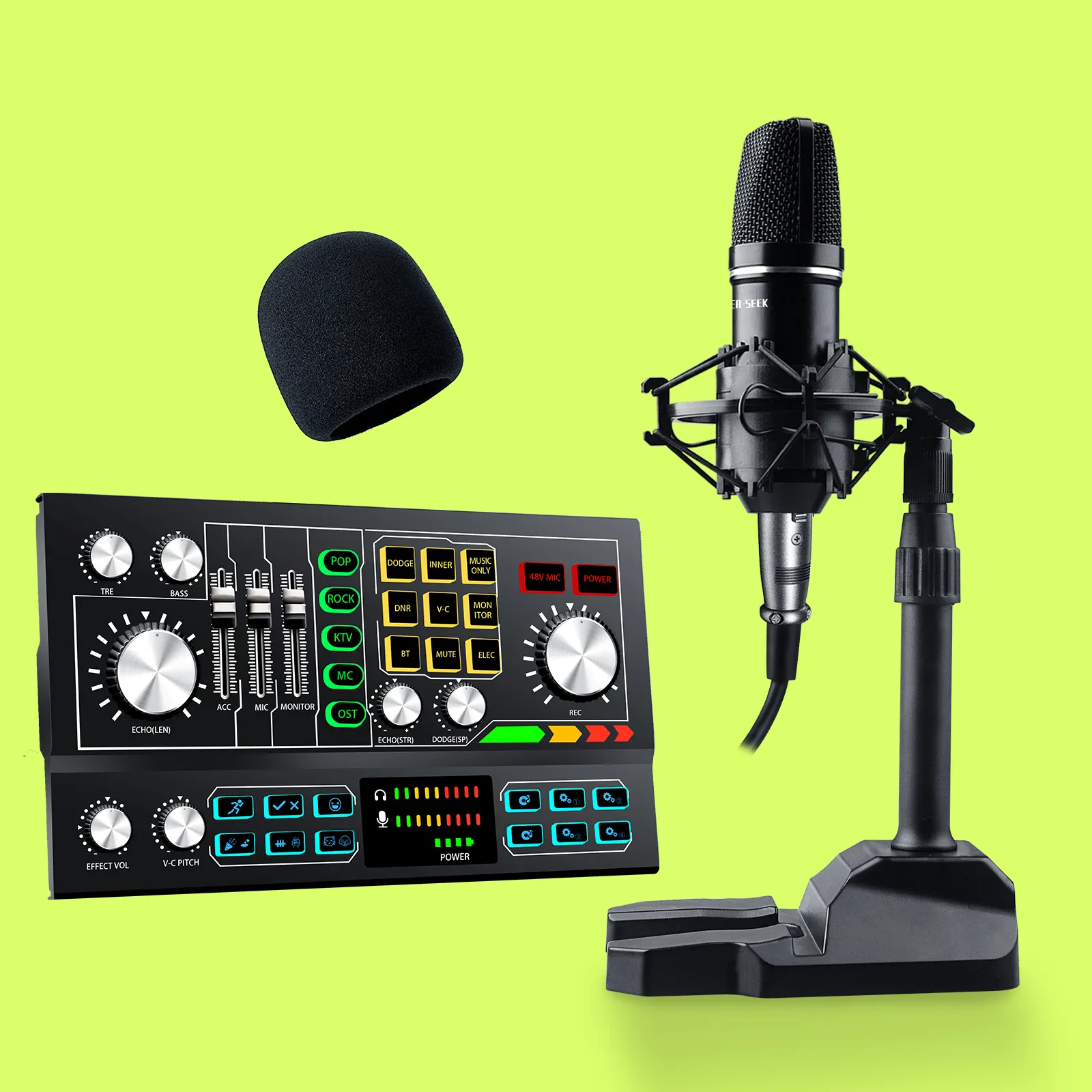 Yüksek kaliteli ev stüdyosu ses arabirimi stüdyo kayıt Podcast ekipmanları