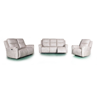Canapé inclinable 2 places en microfibre beige, canapé moderne en tissu doux à deux places pour salon, décoration intérieure