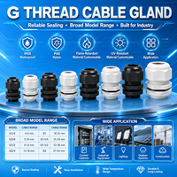 Presse-étoupe en nylon étanche, filetage G1/4 ~ G2, gamme de câbles 4~8 mm, connecteur IP68 de haute qualité pour l'industrie électrique