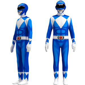 Disfraz de Cosplay de Manyusha Power Rangers, Traje de Ranger Verde, Disfraz Infantil para Niños, Primavera 2026 - Product Image 3