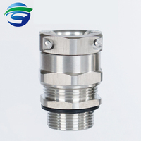 IP68 étanche Double verrouillage CE SS 304 M12-M63 de connecteur de presse-étoupes en acier inoxydable pour haute/basse tension électrique