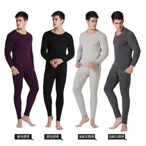 Zhejiang Mens Winter Thick Fleece Lined Thermal Long Johns 2 Pieces Underwear Set Warm Long Johns Maan