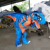 Jambes cachées Style 4 Mètres de Marche Costume De Dinosaure Animatronique pour le Spectacle