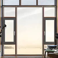 Moustiquaire européenne en alliage d'aluminium antivol robuste avec cadre de fenêtre pivotante en verre Design moderne pour chambre à coucher cuisine salle de bain