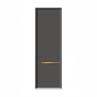 Pintu walnut solid interior berbingkai kayu solid kualitas tinggi, pintu rumah dengan bingkai